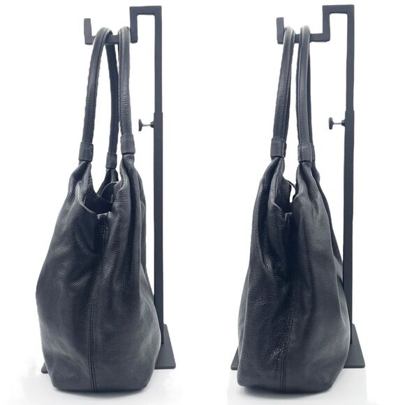 Kate Spade Bag Bexley Stevie Pebbled Black Leather Handbag Medium Slouchy Tote - Picture 7 of 16